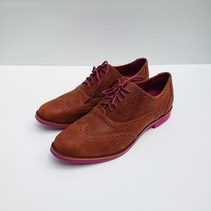 Cole Haan Leather Alisa Wingtip Oxford 8.5